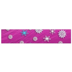 Snowflakes 3d Random Overlay Small Flano Scarf by Celenk