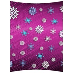 Snowflakes 3d Random Overlay Back Support Cushion by Celenk