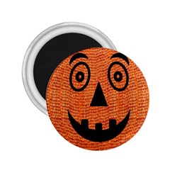 Fabric Halloween Pumpkin Funny 2 25  Magnets by Celenk