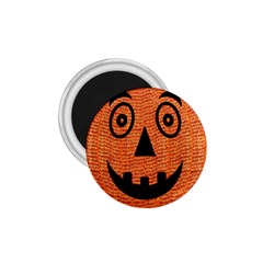 Fabric Halloween Pumpkin Funny 1 75  Magnets by Celenk