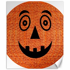 Fabric Halloween Pumpkin Funny Canvas 8  X 10  by Celenk