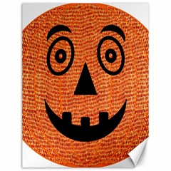 Fabric Halloween Pumpkin Funny Canvas 12  X 16   by Celenk