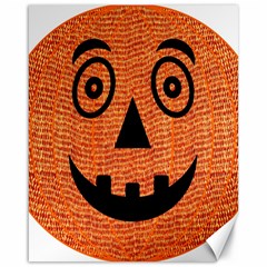 Fabric Halloween Pumpkin Funny Canvas 16  X 20   by Celenk