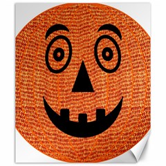 Fabric Halloween Pumpkin Funny Canvas 20  X 24   by Celenk