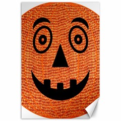 Fabric Halloween Pumpkin Funny Canvas 24  X 36  by Celenk