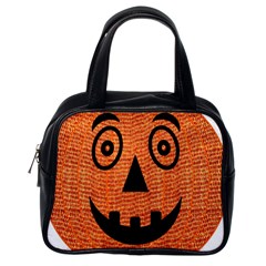 Fabric Halloween Pumpkin Funny Classic Handbags (one Side) by Celenk