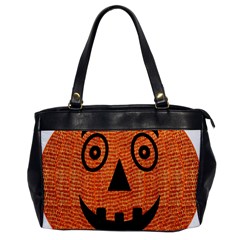 Fabric Halloween Pumpkin Funny Office Handbags by Celenk