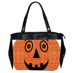 Fabric Halloween Pumpkin Funny Office Handbags (2 Sides)  by Celenk