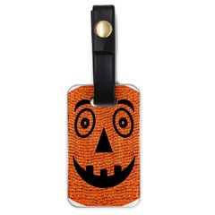 Fabric Halloween Pumpkin Funny Luggage Tags (one Side)  by Celenk