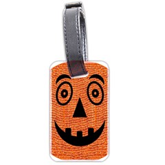 Fabric Halloween Pumpkin Funny Luggage Tags (two Sides) by Celenk