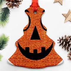 Fabric Halloween Pumpkin Funny Ornament (christmas Tree)  by Celenk