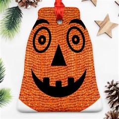 Fabric Halloween Pumpkin Funny Bell Ornament (two Sides) by Celenk