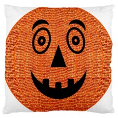 Fabric Halloween Pumpkin Funny Standard Flano Cushion Case (one Side) by Celenk