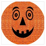 Fabric Halloween Pumpkin Funny Large Satin Scarf (Square) Front