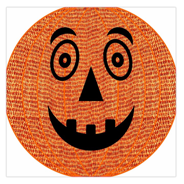 Fabric Halloween Pumpkin Funny Large Satin Scarf (Square)