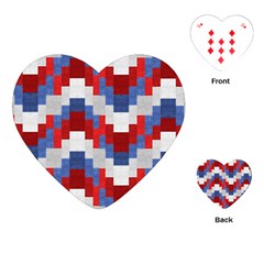 Texture Textile Surface Fabric Playing Cards (heart)  by Celenk