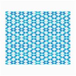 Fabric Geometric Aqua Crescents Small Glasses Cloth Front