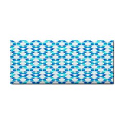 Fabric Geometric Aqua Crescents Cosmetic Storage Cases by Celenk