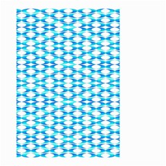 Fabric Geometric Aqua Crescents Small Garden Flag (two Sides) by Celenk