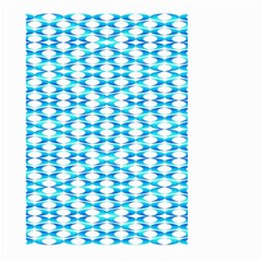 Fabric Geometric Aqua Crescents Large Garden Flag (two Sides) by Celenk