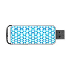 Fabric Geometric Aqua Crescents Portable Usb Flash (one Side) by Celenk