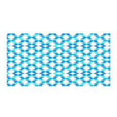 Fabric Geometric Aqua Crescents Satin Wrap by Celenk