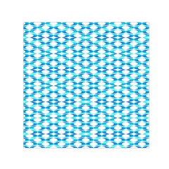 Fabric Geometric Aqua Crescents Small Satin Scarf (square) by Celenk