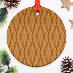 Wood Background Backdrop Plank Round Ornament (two Sides) by Celenk