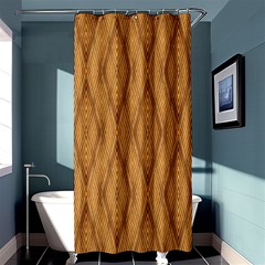 Wood Background Backdrop Plank Shower Curtain 36  X 72  (stall)  by Celenk