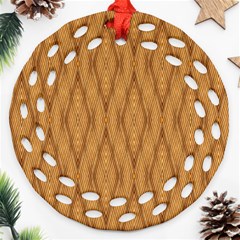 Wood Background Backdrop Plank Ornament (round Filigree) by Celenk