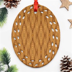 Wood Background Backdrop Plank Ornament (oval Filigree) by Celenk