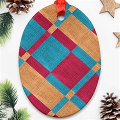 Fabric Textile Cloth Material Ornament (oval) by Celenk