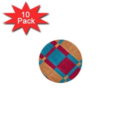 Fabric Textile Cloth Material 1  Mini Buttons (10 Pack) 