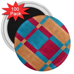 Fabric Textile Cloth Material 3  Magnets (100 Pack) by Celenk