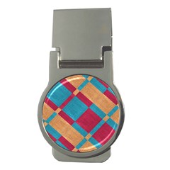 Fabric Textile Cloth Material Money Clips (round)  by Celenk