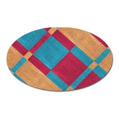 Fabric Textile Cloth Material Oval Magnet by Celenk