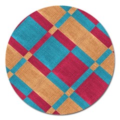 Fabric Textile Cloth Material Magnet 5  (round) by Celenk