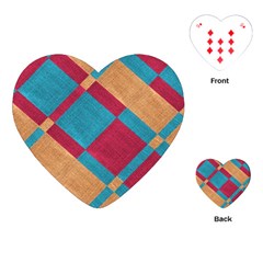 Fabric Textile Cloth Material Playing Cards (heart)  by Celenk