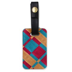 Fabric Textile Cloth Material Luggage Tags (one Side)  by Celenk