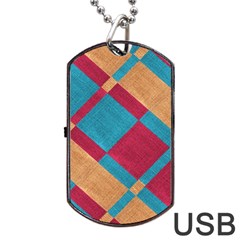 Fabric Textile Cloth Material Dog Tag Usb Flash (two Sides) by Celenk