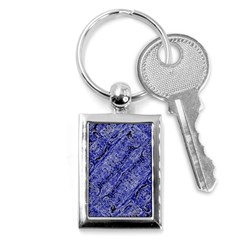 Texture Blue Neon Brick Diagonal Key Chains (rectangle)  by Celenk