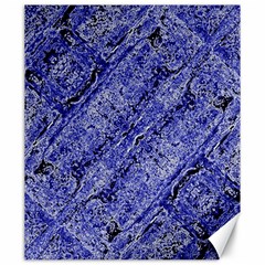 Texture Blue Neon Brick Diagonal Canvas 20  X 24   by Celenk