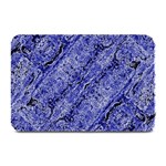 Texture Blue Neon Brick Diagonal Plate Mats 18 x12  Plate Mat