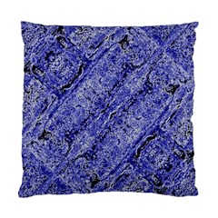 Texture Blue Neon Brick Diagonal Standard Cushion Case (one Side) by Celenk