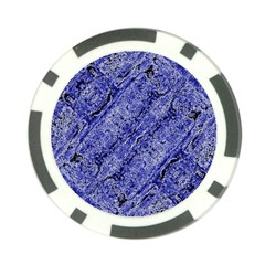 Texture Blue Neon Brick Diagonal Poker Chip Card Guard (10 Pack) by Celenk