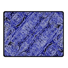 Texture Blue Neon Brick Diagonal Fleece Blanket (small)