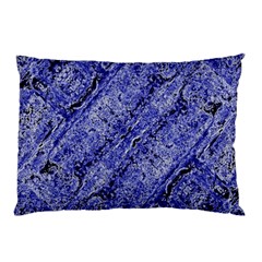 Texture Blue Neon Brick Diagonal Pillow Case (two Sides) by Celenk