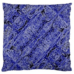 Texture Blue Neon Brick Diagonal Standard Flano Cushion Case (two Sides) by Celenk