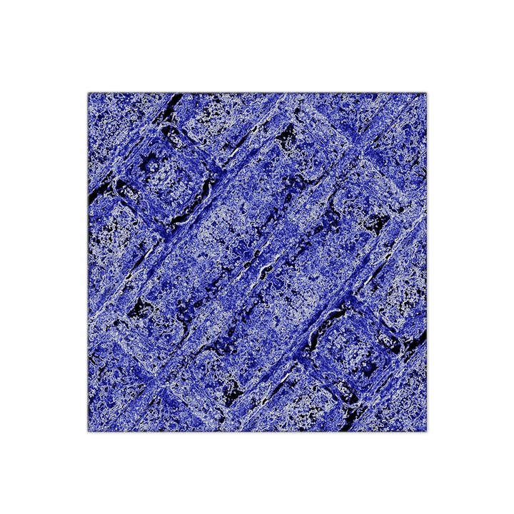 Texture Blue Neon Brick Diagonal Satin Bandana Scarf