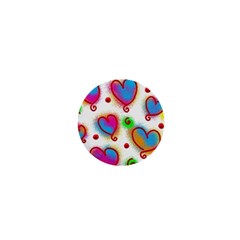 Love Hearts Shapes Doodle Art 1  Mini Magnets